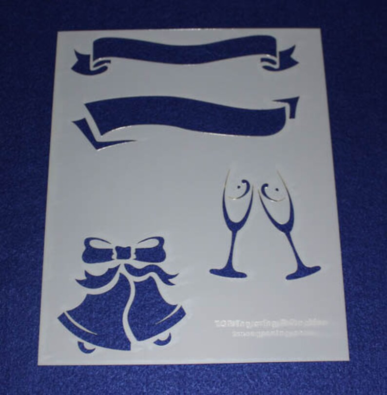 2 Piece Set 8 x 10 Wedding Stencil 14 Mil Etsy