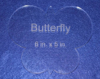 Butterfly Quilting -Sewing Template ~1/4"  Clear Acrylic