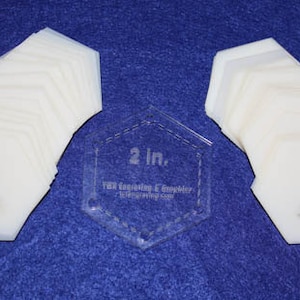 Mylar 4 Inch Hexagon Quilting Templates - 51 Piece Sewing & Craft Set USA Made