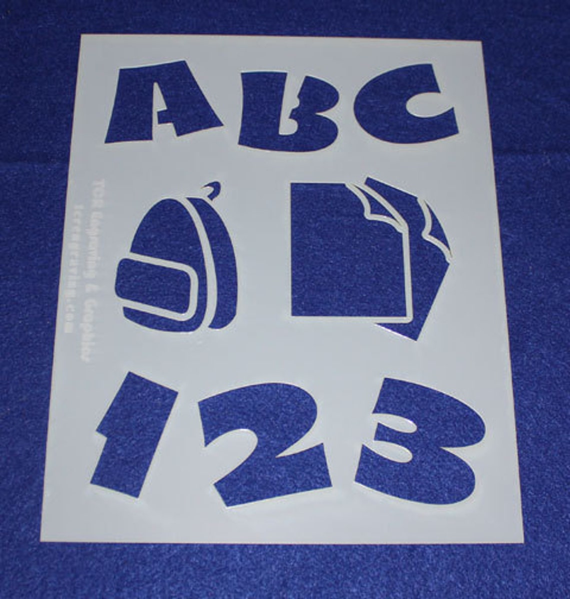 Back to School 2 Piece Stencil Set 8 X 10 Etsy