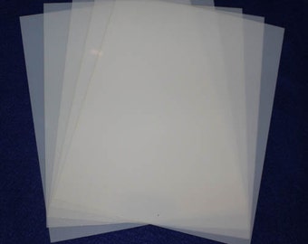 5 Piece Set  8.5x11  14 Mil Blank Myler