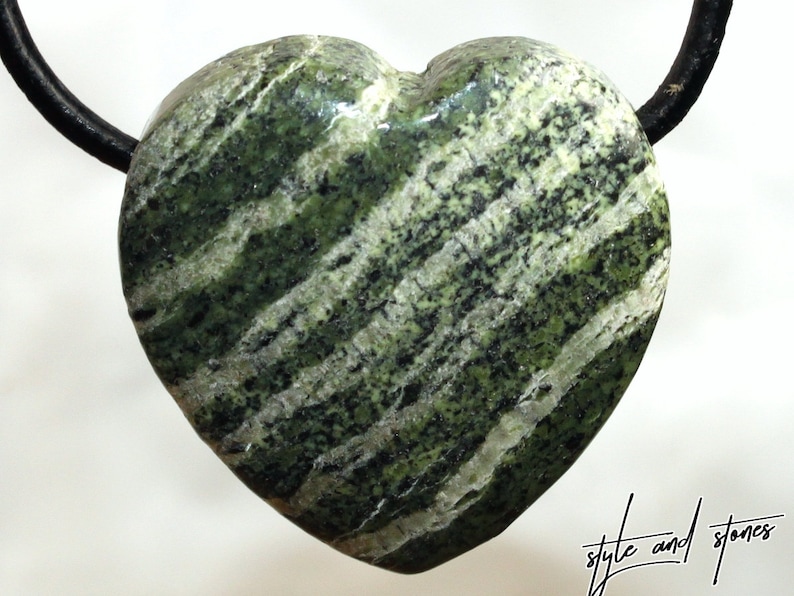 on leather strap cotton cord Silver eye necklace --- stone size: 29 x 29 mm 1.14 x 1.14 inch heart