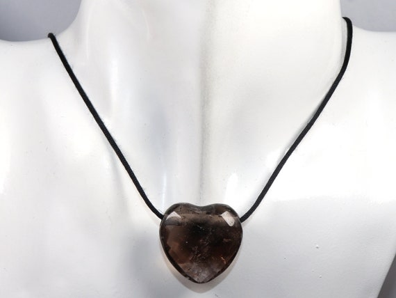 MHT smoky quartz Heart pendant top