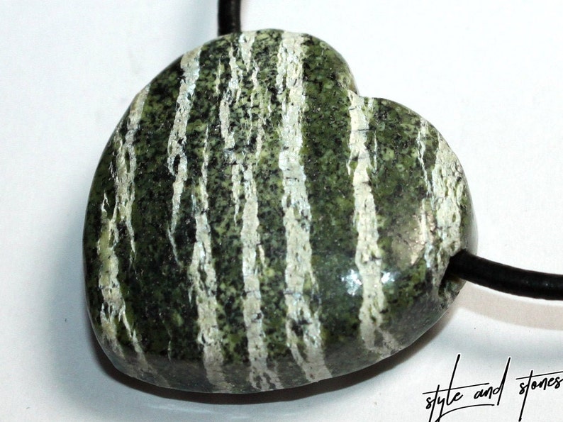 on leather strap cotton cord Silver eye necklace --- stone size: 29 x 29 mm 1.14 x 1.14 inch heart