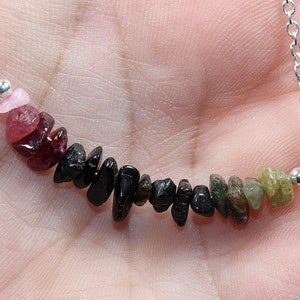 Tourmaline | necklace with silver 925 --- custom length