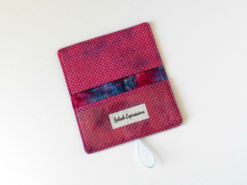 Fabric Cover Checkbook Holder Checkbook Cover Pink Blue Checkbook Wallet Cute Check Book Extra Pocket Duplicate Copy Cash Envelope