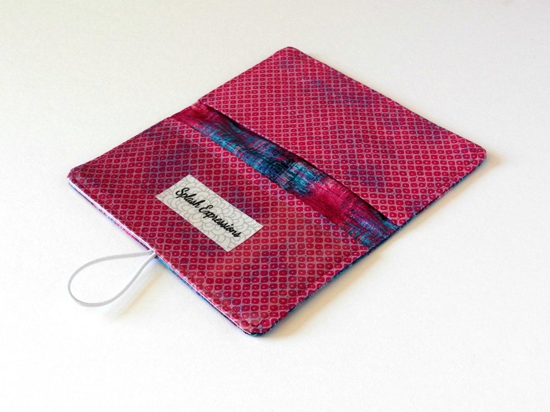 Fabric Cover Checkbook Holder Checkbook Cover Pink Blue Checkbook Wallet Cute Check Book Extra Pocket Duplicate Copy Cash Envelope