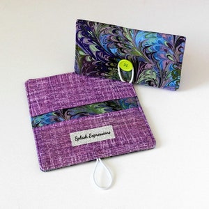 Fabric Cover Checkbook Holder Checkbook Cover Pink Blue Checkbook Wallet Cute Check Book Extra Pocket Duplicate Copy Cash Envelope