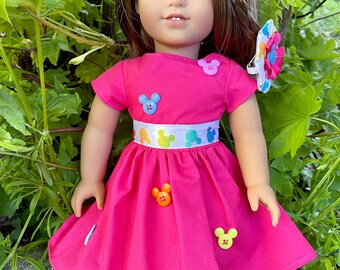 Vestido de muñeca de Mickey Mouse de 18 pulgadas