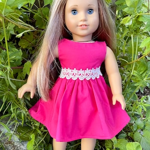 18 inch doll dress and hair bow