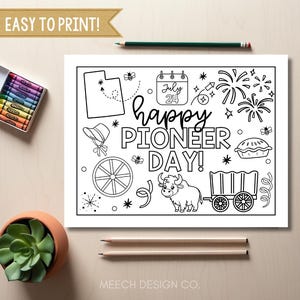 Pioneer Day Coloring Page, Pioneer Day Activity, Pioneer Day Printable, LDS Primary Pioneer Day, Pioneer Day Celebration, Pioneer Day Game