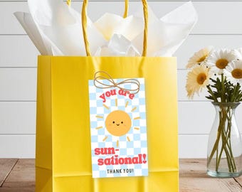 You are Sun-sational Gift Tag: Printable Thank You Tags (PDF)