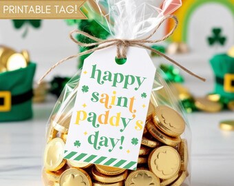 St. Patrick's Day Printable Gift Tag, St. Paddy's Day Tag, Shamrock Gift Tag, Friend Gift Tag, Gift for Neighbor or Coworker Tag