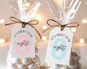 It's Great to be Eight Printable Gift Tags, LDS Baptism Favors, Great to be 8, Baptism Decor, Baptism Gift, LDS Primary Gift Tag