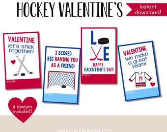 Hockey Valentine, Hockey Valentines, Valentine Cards, Classmate Valentines, Kid Valentines, Sports Valentines