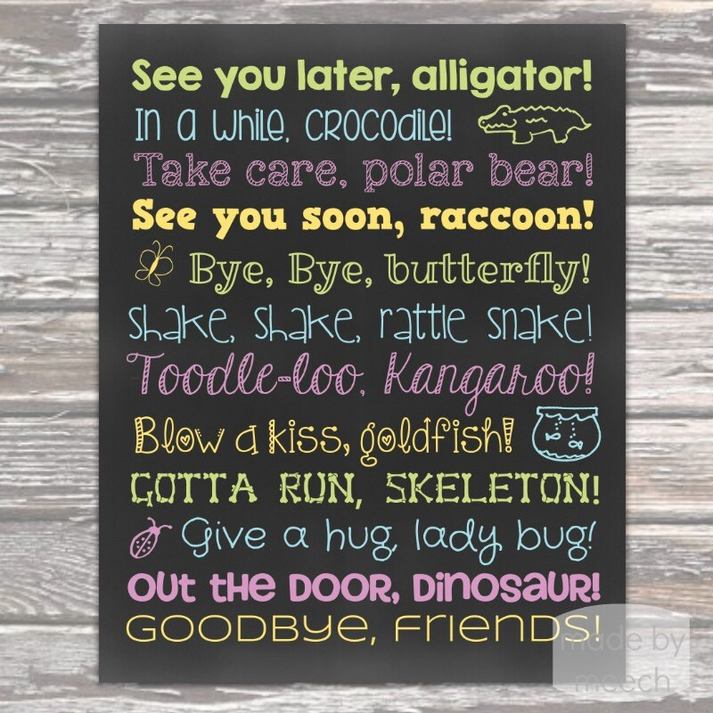 See You Later Alligator 16x Poster Etsy See You Later Alligator 16x Poster Etsy