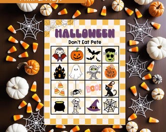 Halloween Don't Eat Pete Printable Game, Classroom Halloween Party- Instant Download