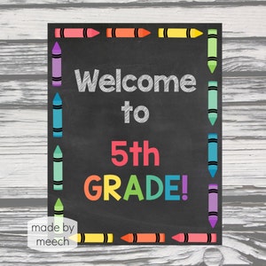 Welcome to 5th Grade Poster