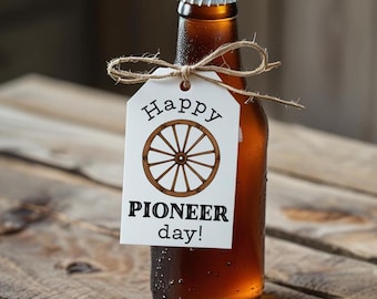 Pioneer Day Printable Gift Tags, LDS Pioneer Day, Primary Pioneer Day, Church of Jesus Christ Pioneer Day Print, Pioneer Day Tags for Party