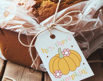 Hey There Pumpkin Gift Tags: Printable Fall Treat Tags (PDF Download)