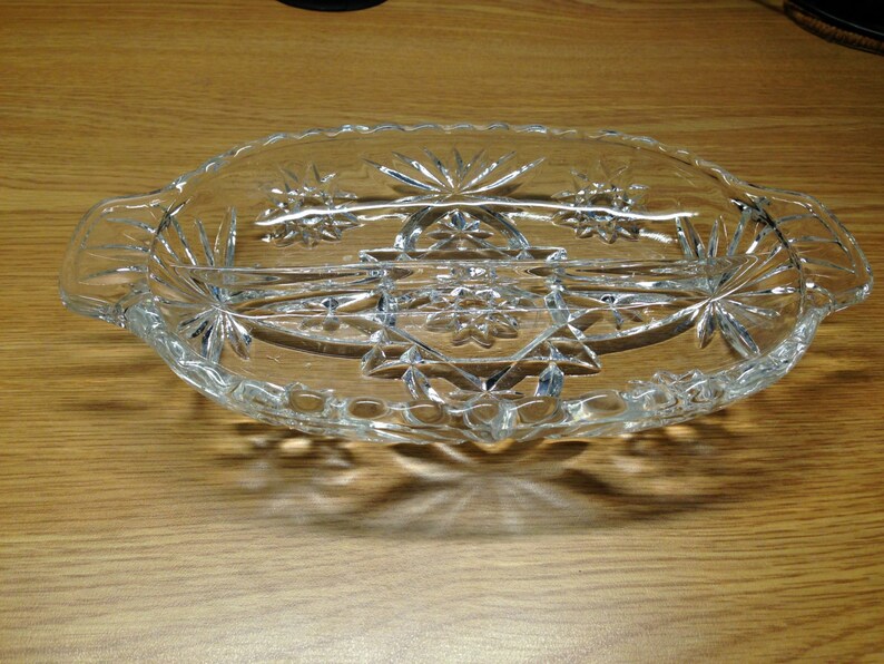 Vintage Pressed Glass Divided Relish/Condiment Dish 2 | Etsy