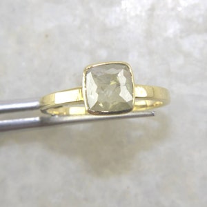 Natural Rose Cut Diamond Ring, 14K Gold, Diamond Engagement Ring, Anniversary Gift
