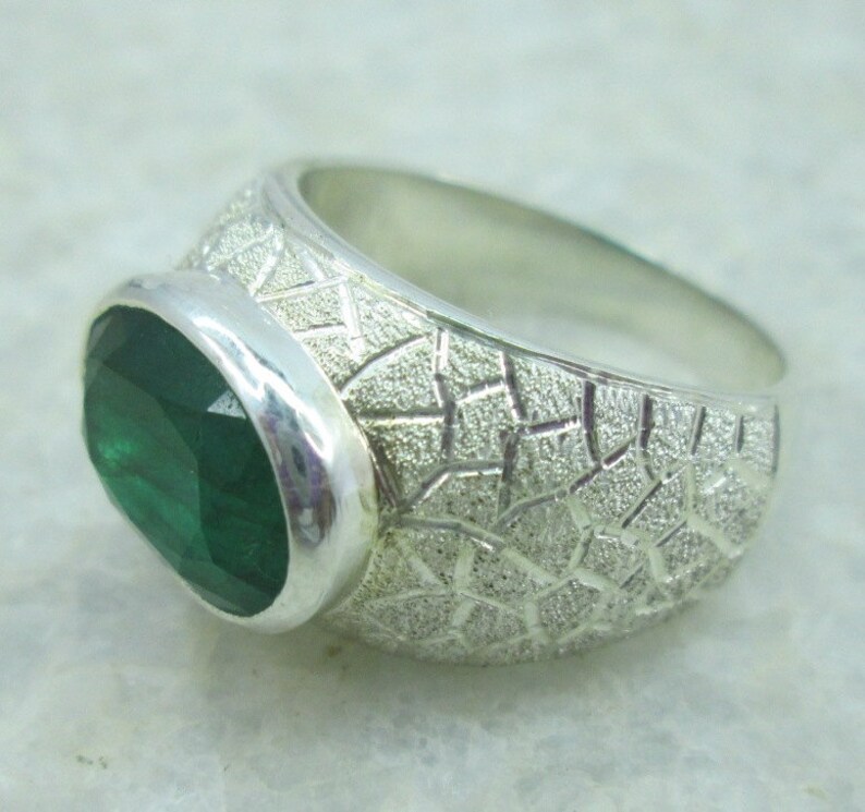 Men's Emerald Ring 5.03 Carats Emerald Ring Men's Etsy UK