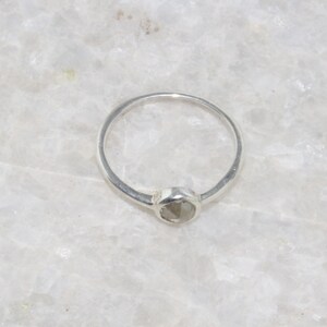 Natural Rose Cut Diamond Ring, Diamond Engagement Ring, Silver Diamond Ring, 925 Sterling Silver image 7