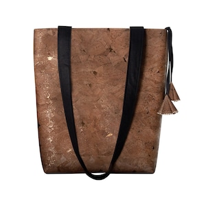 Bolso de mano marrón-bolso de corcho-cuero vegano-bolso de hombro de corcho-bolso de mano grande-bolso de corcho-regalo para ella-bolso de hombro de mujer-bolso carryall-bolso de corcho