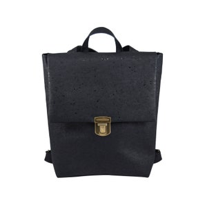 Mochila negra-Mochila de corcho-Bolsa ecológica-Mochila de ciudad-Bolsa de viaje vegana-Regalo de San Valentín-Bolsa de corcho-Bolsa universitaria-Mochila para mujer-Bolso hipster