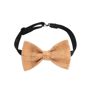 Beige Bow Tie-Cork Bow Tie-Vegan Bow Tie-Mens Accessories-Gift For Him-Wooden Bow Tie-Wedding Bow Tie-Groom Bow Tie-Groom Tie
