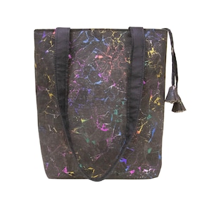 Bolso de mano arcoíris - Bolso de mano de corcho - Cuero vegano - Bolso de hombro de corcho - Bolso grande - Bolso de mano de corcho - Regalo de Navidad - Bolso de hombro unisex - Bolso de mano