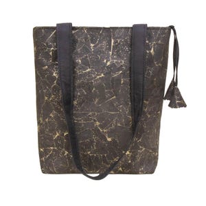 Bolso de mano negro - Bolso de mano de corcho - Cuero vegano - Bolso de hombro de corcho - Bolso grande - Bolso de mano de corcho - Regalo para ella - Bolso de hombro de mujer - Bolso de mano - Bolso de corcho