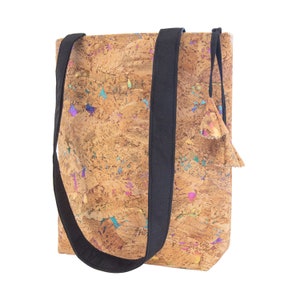 Bolso de mano beige-bolso de corcho-cuero vegano-bolso de hombro de corcho-bolso de mano grande-bolso de corcho-regalo para ella-bolso de hombro de mujer-bolso carryall-bolso de corcho