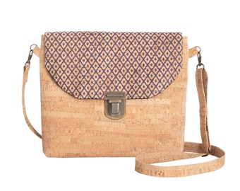 Shoulder Bag-Crossbody Bag-Cork Purse-Cork Bag-Cork Handbag-Beige Purse-Natural Cork-Gift for Her-Unique Bag-Summer Bag-Boho Bag-Eco Bag