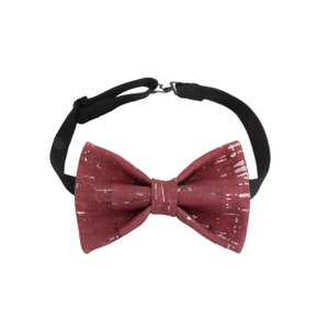 Bordeaux Bow Tie-Cork Bow Tie-Beige Bow Tie-Vegan Bow Tie-Mens Accessories-Gift For Him-Wooden Bow Tie-Wedding Bow Tie-Groom Bow Tie