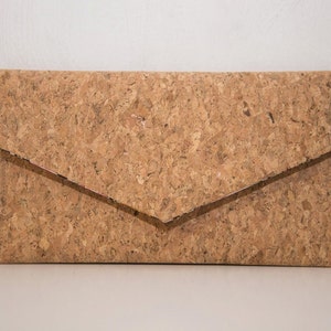 Cartera de corcho - Cartera ecológica - Bolso vegano - Bolso hecho a mano - Regalo para ella - Regalo vegano - Bolso de corcho - Monedero de corcho - Bolso único - Regalo de San Valentín - Bolso tipo sobre