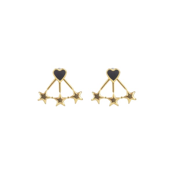 Star Ear Jackets-Ear Jacket Earrings-Statement Earrings-Front Back Earrings-Ear Studs-Spike Earrings-Fashion Earrings-Modern Earrings