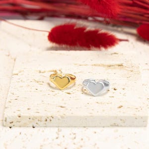 Heart Ring-Signet Ring-Love Ring-Adjustable Ring-Love Jewelry-Statement Ring-Fashion Ring-Heart Jewelry-Wide Ring-Boho Jewelry-Stamp Ring