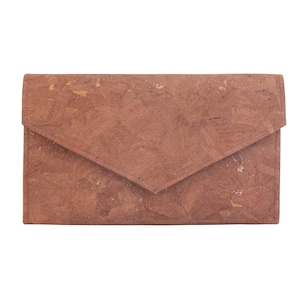 Bolso moca, Cartera de mano marrón, Cartera de corcho, Bolso tipo sobre, Bolso ecológico, Bolso vegano, Regalo para ella, Regalo vegano, Bolso de corcho, Bolso de corcho, Bolso de corcho