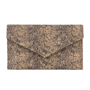 Embrague de piel de serpiente-Embrague de corcho-Bolso de sobre-Bolso ecológico-Bolso vegano-Bolso chic-Regalo para ella-Regalo vegano-Bolso de corcho-Bolso de corcho-Bolso de corcho