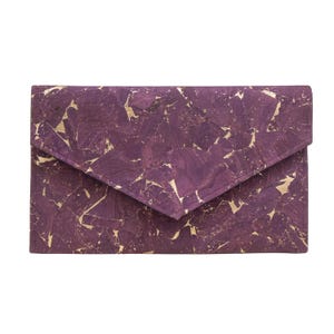 Bolso de mano burdeos - Bolso de mano de corcho - Bolso tipo sobre - Bolso ecológico - Bolso vegano - Bolso elegante - Regalo para ella - Regalo vegano - Bolso de corcho - Bolso sostenible - Bolso de mano de corcho