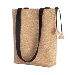 Bolso de hombro de corcho-cuero vegano-bolso de mano de corcho-bolso de mano grande-bolso de corcho-regalo para su-bolso de hombro de mujer-bolso de transporte-bolso de corcho-bolso de fin de semana
