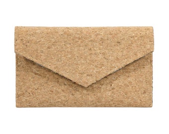 Beige Clutch-Cork Envelope Bag-Eco Friendly Purse-Vegan Bag-Chic Bag-Gift for Her-Vegan Gift-Cork Bag-Cork Clutch-Unique Bag-Cork Handbag