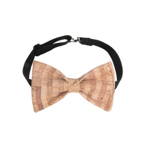 Stripes Bow Tie-Cork Bow Tie-Vegan Bow Tie-Mens Accessories-Gift For Him-Wooden Bow Tie-Wedding Bow Tie-Groom Bow Tie-Groom Accessories