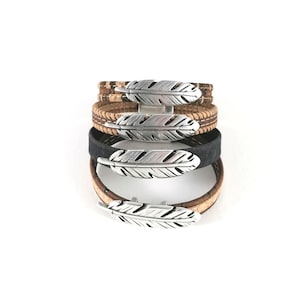 Bracelet plume-Bracelet portugais en liège-Bracelet en liège-Cadeau végétalien-Bracelet pour homme-Cadeau unisexe-Cadeau pour elle-Bracelet bijoux respectueux de l&#39;environnement