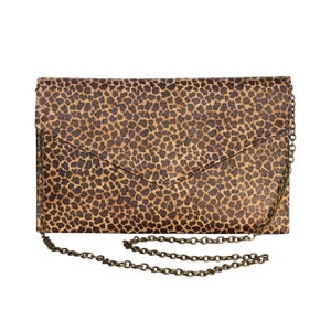 Animal Print Clutch-Bolso sobre de corcho-Bolso ecológico-Bolso vegano-Regalo para ella-Regalo vegano-Bolsa de corcho-Clutch de corcho-Bolso étnico-Bolso de corcho