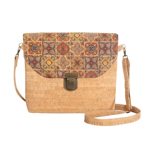 Bolso de corcho Tiles-Bolso bandolera-Bolso de corcho-Bolso de corcho-Bolso de mano de corcho-Bolso beige-Corcho natural-Regalo para ella-Bolso único-Bolso de verano-Bolso boho-Bolso ecológico