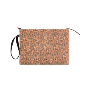 Caras Bolsa-Pulsera de corcho-Bolso de corcho-Bolsa ecológica-Regalo de Navidad-Monedero de corcho-Bolsa con cremallera-Regalo de dama de honor-Bolsa de noche-Bolsa chic-Bolsa de corcho