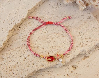 Swallow Jewelry-Martisor Bracelet-Martaki-Swallow Bracelet-Martis Bracelet-Red White Bracelet-Boho Bracelet-Spring Bracelet-Chic Bracelet